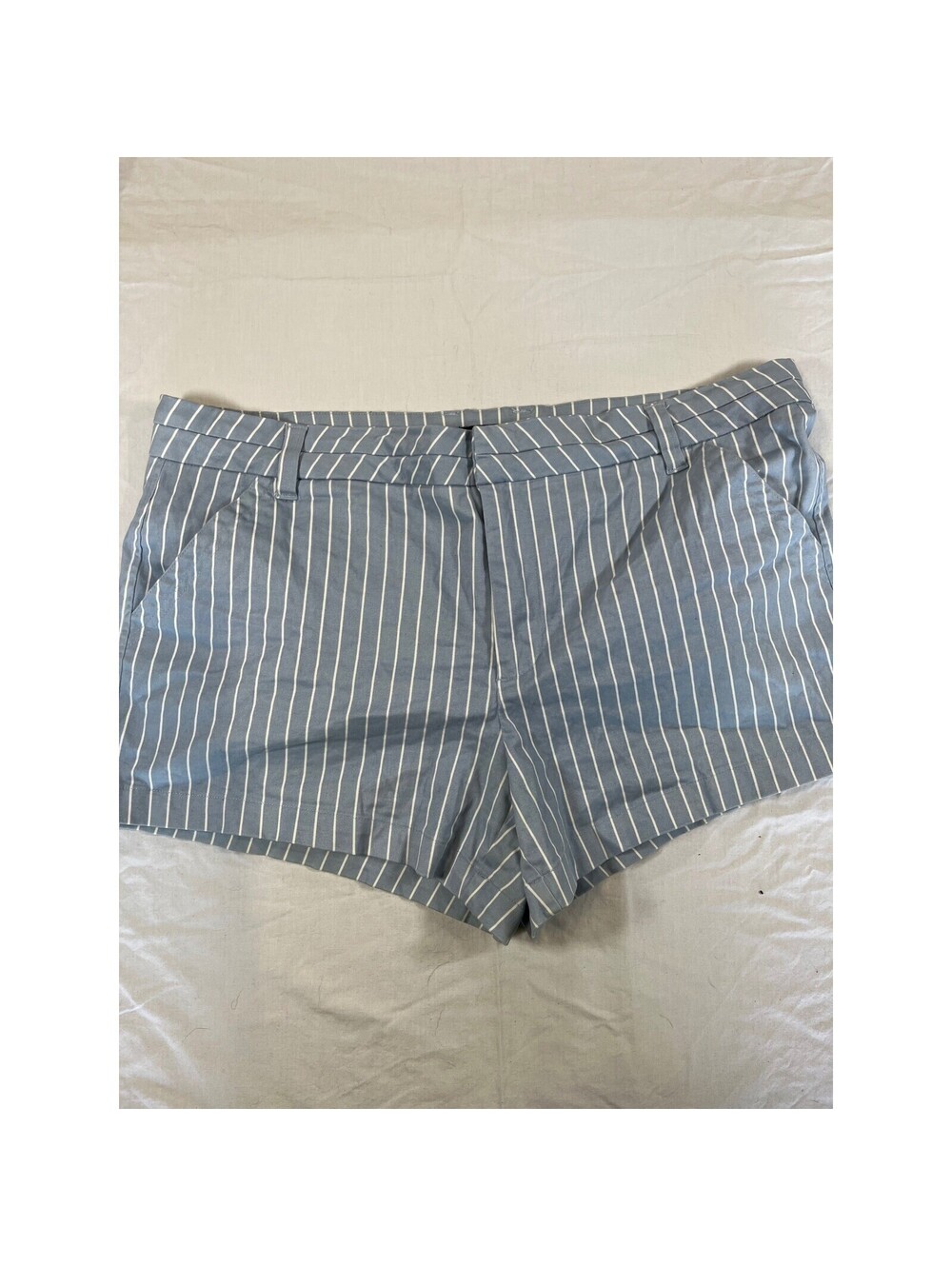 Tinsel Striped Tailored Shorts Womens Blue White Size 33 Soft XL Stretch